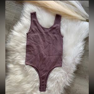 Ribbed tank bodysuit